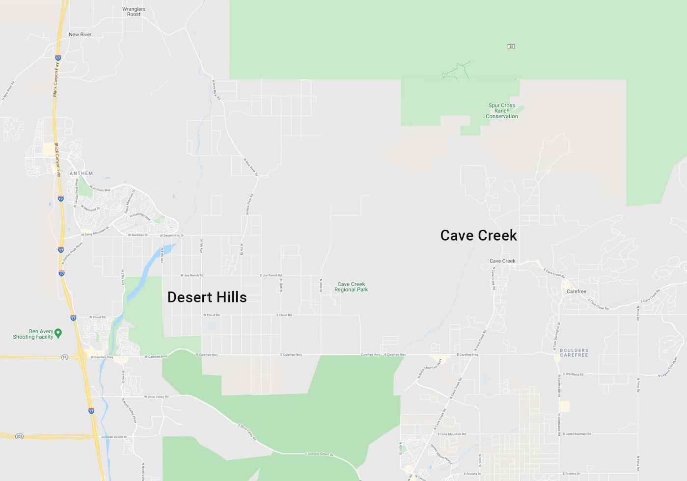 Desert Hills Az Map Cave Creek & Desert Hills • The Desert Home Team • Neighborhood Maps